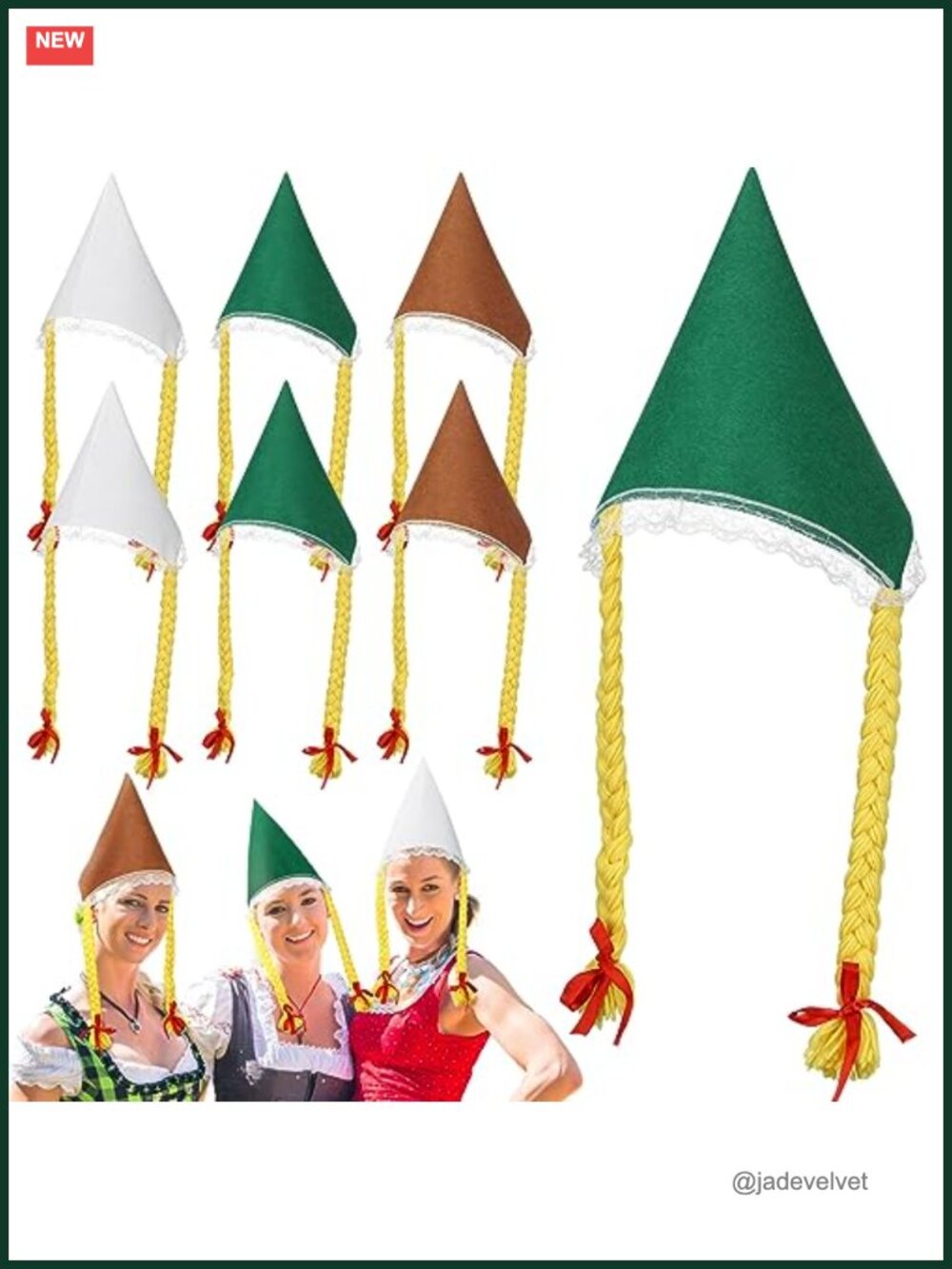 Oktoberfest Hats with Braids for Women